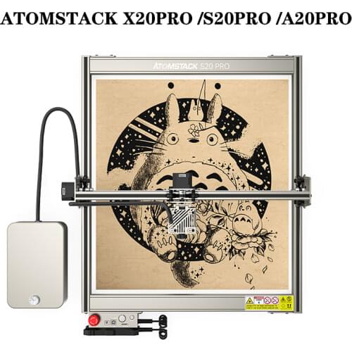 ATOMSTACK 20W CNC Black Woodworking Laser Engraver Cutter Paper Plastic Leather Metal Wood Carving Engraving DIY Machine