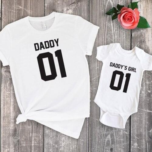 Summer Daddy and Daughter Shirts Bestfriend Matching Outfits Daddy and Me Outfits Letter Fashion Girls Clothes Family