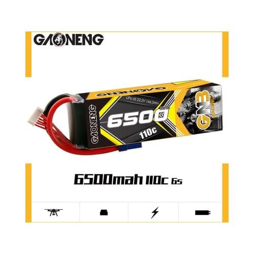 Gaoneng GNB 6500mAh 6S 22.2V 110C/220C Lipo Battery With EC5 XT90 Plug for RC Helicopter Airplane RC Car Boat Parts