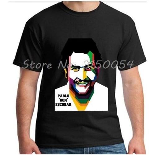 Narcos Pablo Escobar Narcos T Shirt Weed Mafia Scareface Luciano Capon Tshirt Men Cotton Short Sleeve T-Shirt Cool Tees Harajuku