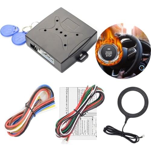 One START STOP button start engine Keyless Entry for 12v vehicle RFID Lock auto car start system