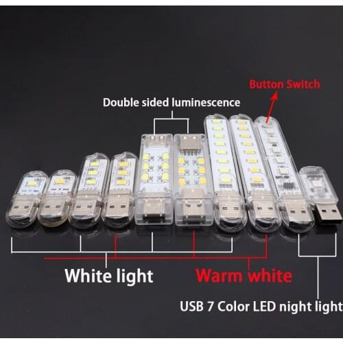 Mini Portable USB LED 5V 3 8 12 LED Light SMD 5730 Table Desk Lamp Book Flashlight Night Light for Power Bank Laptop Camping