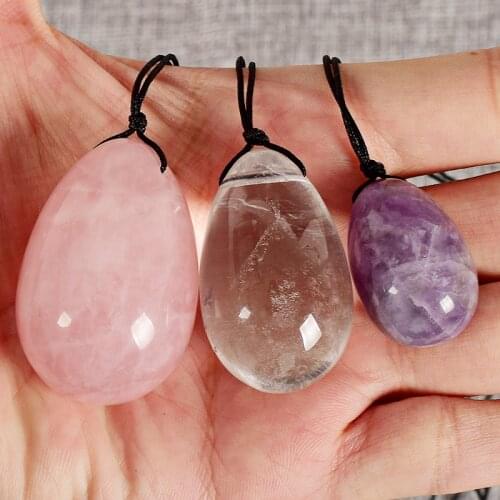 Drilled Mix Color 3 size Yoni Egg Set Natural Crystal Jade Massager Healing Stone Kegel Exerciser Reiki Veginal ben wa balls
