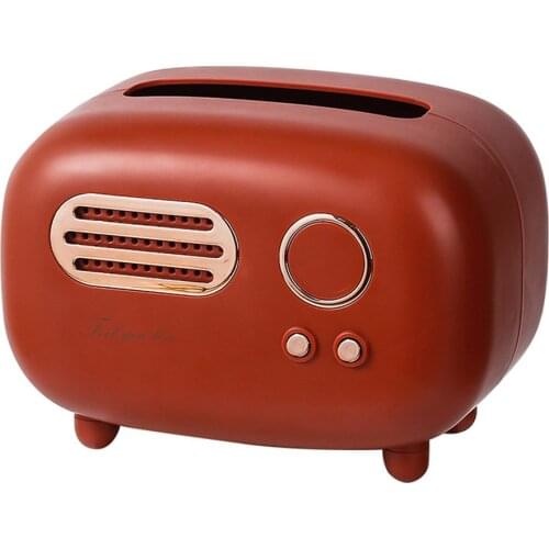 Retro Radio Home Kitchen Tissue Box Vintage Desktop Paper Holder Modern Table Toilet Paper Holder Ornament Napkin Case