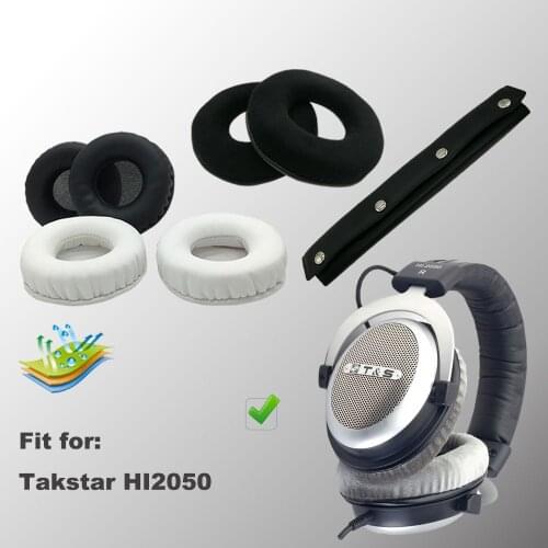 Replacement Ear Pads for Takstar HI2050 Hi-2050 Hi 2050 Headset Parts Leather Cushion Velvet Earmuff Headset Sleeve Cover