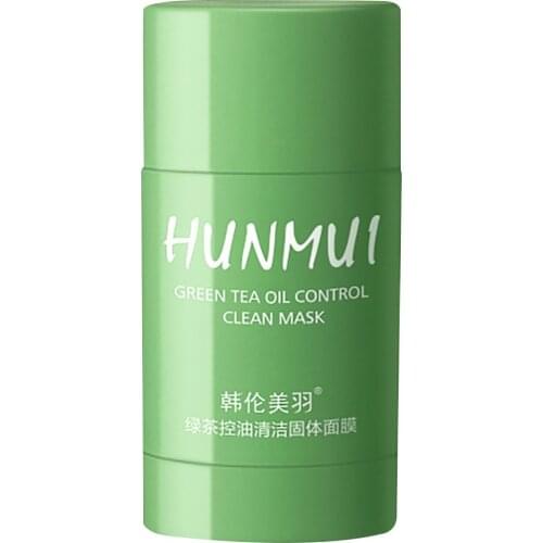 Green Tea Clay Solid Deep cleansing mask stick clean pores Whitening Skin Care control oil acne Face Purifying cosmetic