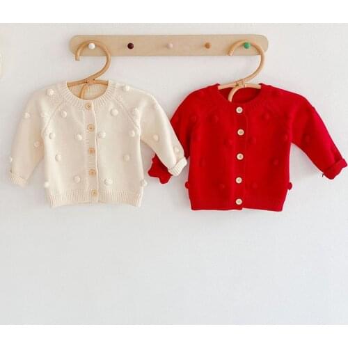 Spring Baby Girls Cardigan Sweater Tops Children Clothing Newborn Girls Knitted Cardigan Sweater Newborn Outerwear Sweaters