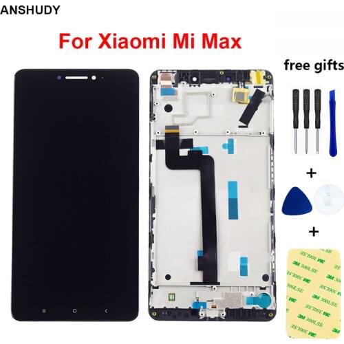 For Xiaomi Mi Max LCD Display Touch Screen Digitizer Assembly Frame For XIAOMI Mi Max Display Screen Max LCD Touch Replacement