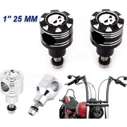 1'' 25MM Motorcycle Skull Handlebar Riser Clamps Rise Bar Mount for Harley Honda VTX 1300 1800 Shadow 750