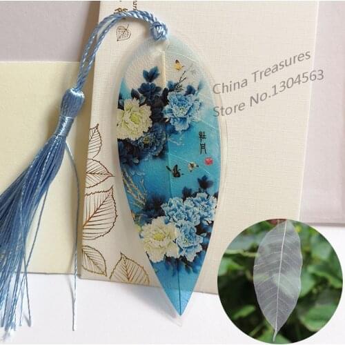 1piece,Real Leaf Vein Bookmark Book markers Gift For Teacher Chinese Style Flower Book Mark School Office Supplies Stationery