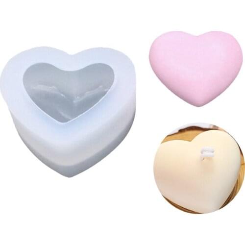 3D Love Heart Silicone Mold DIY Dessert Mousse Candy Baking Mold Cake Decor Tools Handmade Aroma Plaster Candle Soap Mould