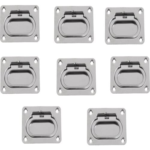 8 Pieces Stainless Steel Hatch Lift Handle/ Latch Flush Mount Boat Marine