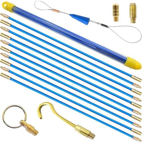 ABSF 33Cm Copper Transparent Tube Rubber-Coated Plastic Steel Glass Fiber Puller Can Be Connected Through The Wall Line