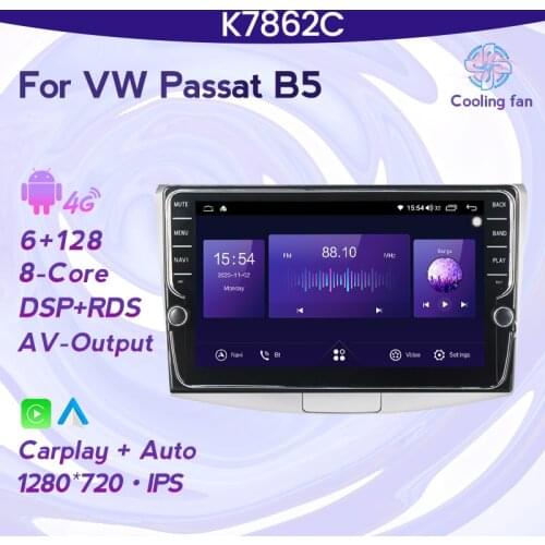2 din Android 10 Car Radio GPS Multimedia Player For VW Volkswagen GOLF POLO TRANSPORTER Passat b5 BORA MK5 SHARAN JETTA