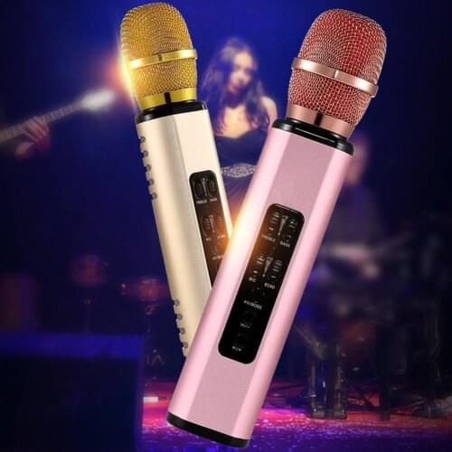 K6 handheld wireless bluetooth condenser microphone karaoke voice microphone speaker singing device