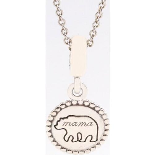 Bewill S925 Sterling Silver Mother Bear Polar Bear All-match Fashion Bracelet Accessories