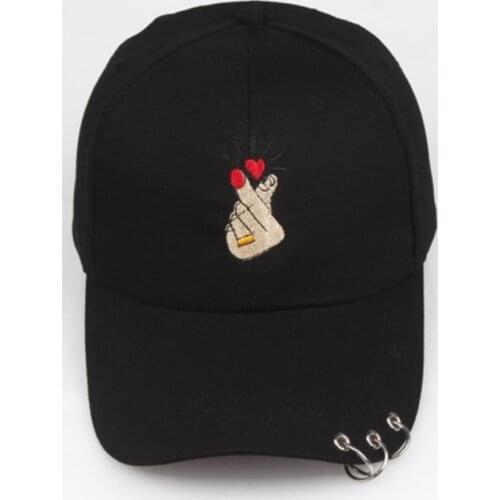 Unisex Love Gesture Ring Baseball Caps For Men Boy Girls 2021 Couple Embroidery Summer Snapback Cap Sun Hip Hop Fitted Dad Hat