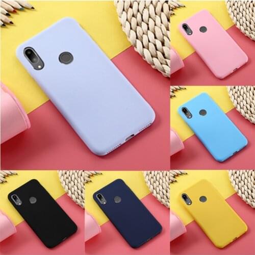 For Huawei P Smart 2019 Case Candy Color Soft TPU Back Cover For Funda Huawei P Smart 2019 Case Cover POT-LX1 POT-LX3 Phone Case