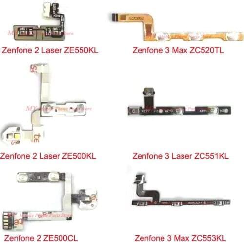 Power Volume Side Button Flex Cable For Asus Zenfone 2 3 Laser Max ZE550KL ZE500KL ZE500CL ZC520TL ZC551KL ZC553KL 5.0" 5.2" 5.5