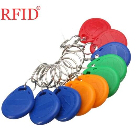 ID 125Khz EM4305 Rewritable Writable Key Fob RFID Proximity Waterproof Badge Token Tag Keychain For Access Control Wholesale 100