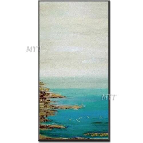 The Sea Lapped The Sand Oil painting 100% Handpainted High Quality Wall Art Home Decor Picture Modern On Canvas Unframe