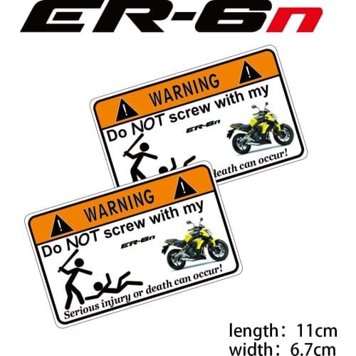 KODASKIN Motorcycle Cheap 2D Creative Warning Sticker Decal for ER-6n er 6n er6n