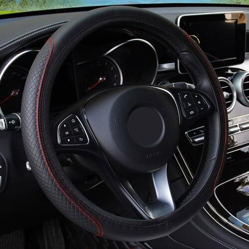 Leather Steering Wheel Coveres for Volkswagen VW Touareg Golf 4 5 3 GTI POLO CC Passat B5 B6 B7