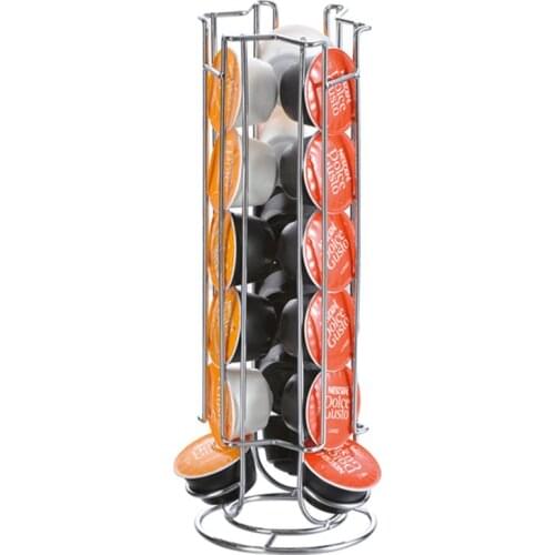 Plating Stand Coffee Capsules Storage Rack Metal Coffee Pod Holder for 18pcs Dolce Gusto Capsule