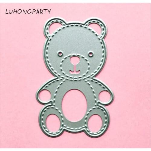 1pcs 4*6.2cm Lovely Bear metal die cutting dies scrapbooking embossing folder suit for sizzix fustella big shot cutting machine