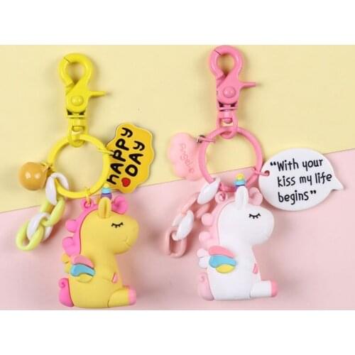 Cute Fairytale Metal Unicorn Keychain Multi-style Horse Key Rings Holder Alloy Key Chain For Women Girls Gift Jewelry