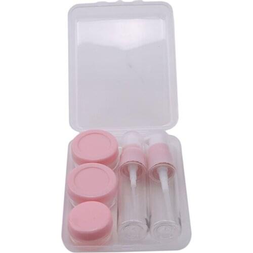 6PCS Mini Travel Set Empty Press Spray Bottles Liquid Shampoo Perfume Pot Portable Shampoo Storage Makeup Refillable Container