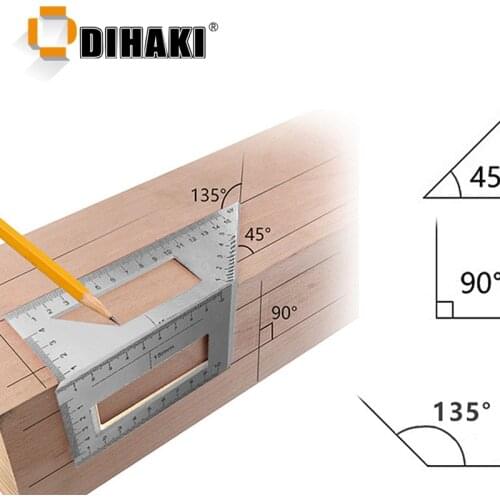 Multifunctional Angle Ruler Square 45 90 Degree Gauge Angle Ruler Measuring Ruler Woodworking Scriber T Ruler Carpenter Tools