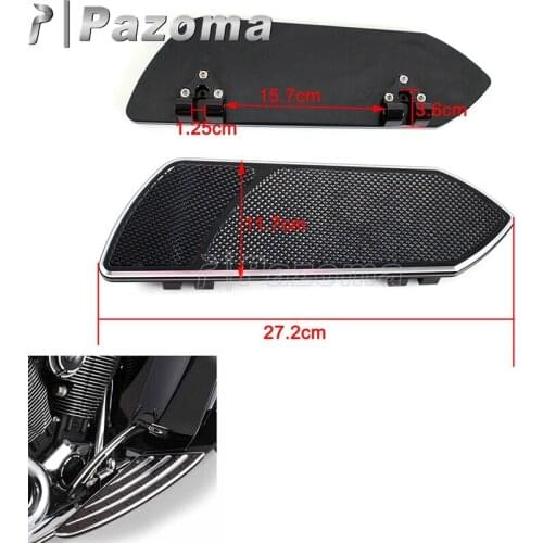 Motorcycle Passenger Footrest Footpegs Floorboards For Harley Touring Softail Dyna Road King Cruiser Street 750 500 1984-2015