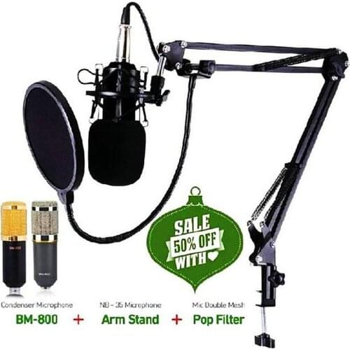 BM800 Condenser Microphone Professional Studio Recording Microphone for Stream Podcasting YouTube Gaming Karaoke PC Microphone