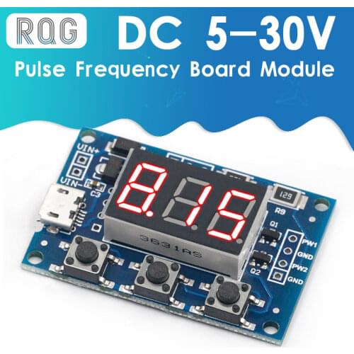 Micro USB DC 2CH Adjustable PWM Signal Generator Duty Cycle Pulse Frequency Module Digital LED Display Tube DC 5V 12V 24V DIY