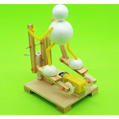 DIY wooden stepper science toy assembly elliptical machine model kit science teaching aid creative invention childrens gifts