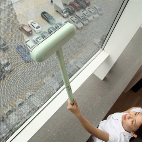 Long Handle Free Removable Washable Car Window Shade Household Window Screen Net Dust Remo Cleaning Brush Window Scraper