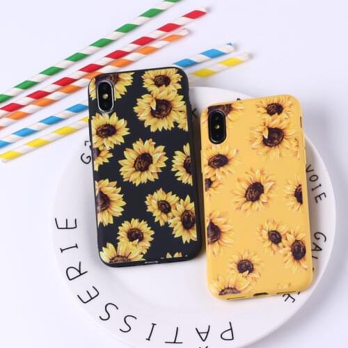 Sunflower Silicon Case for Huawei Y7P Y6P P Smart PLUS P40 Lite E Mate 10 Lite Nova 2i 3i 5t 7i 6se Honor 20S Gorgeous Cover