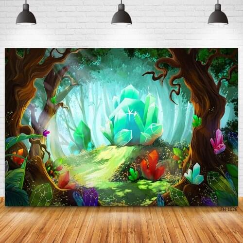 Fairytale Forest Jungle Dreamy Birthday Party Backdrops Wonderland Background For Photo Studio Photophone Fairy Girl Photography