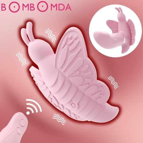 Wearable Butterfly Dildo Vibrator Adult Sex Toys for Women G Spot Clitoris Stimulator Wireless Remote Control Vibrator Panties