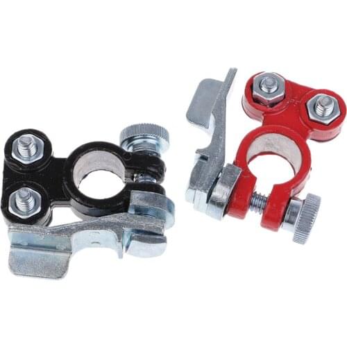 1Pair Battery Cable Coated Top Terminal/Post Washer Adjustable Quick Release