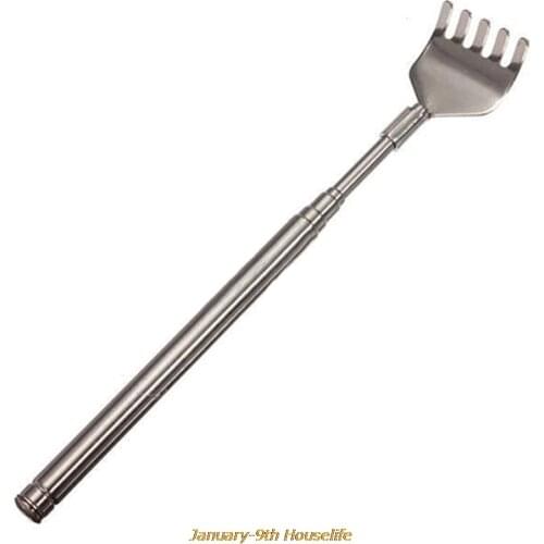 1 Pc Back Scratcher Practical Stainless Handy Pen Scratching Clip Pocket Telescopic Massage Stainless Steel