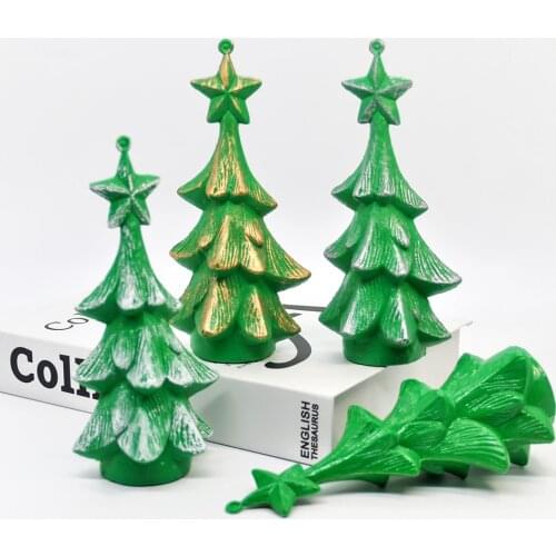 1PCS Plastic Green Christmas Tree Mini Artificial Christmas Tree Pendant Desk Decoration Decoration New Year Home Decoration