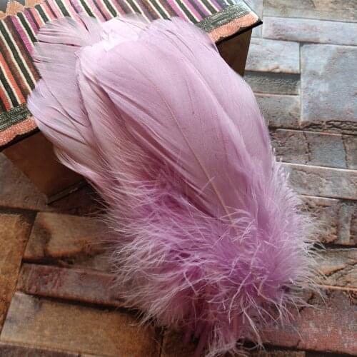 100pcs Natural Goose Feathers purple pink Loose Goose feathers 12-20cm long Christmas decoration clothing shoes hat accessories