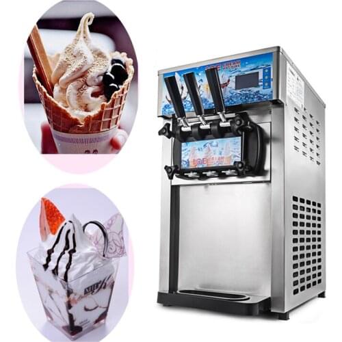 110/220V commercial desktop soft ice cream machine cone ice cream machine 18L/H ice cream machine