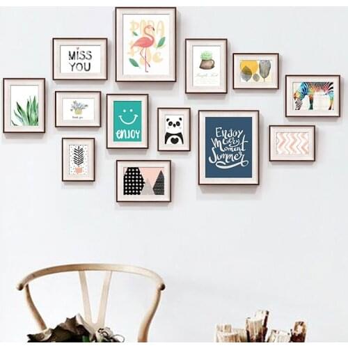 13pcs/set Wall Hanging Photo Frames Picture American Style Frames for Photo Wedding Gift Picture Frame Set Marcos Para Fotos B