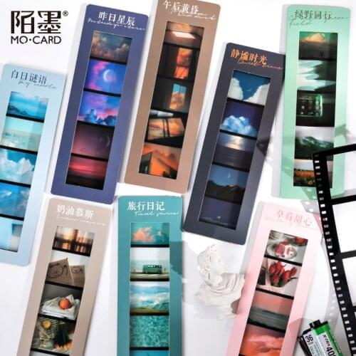 20sets/1 lot ins literary scenery PET bookmarks bookmarks for books/Share/book markers/tab for books/stationery