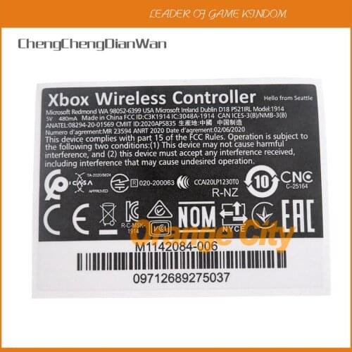 5pcs/lot Replacement Wireless Controller White Back Label Serial Sticker Laser stickers Label Seals For XBOX Series S X Console