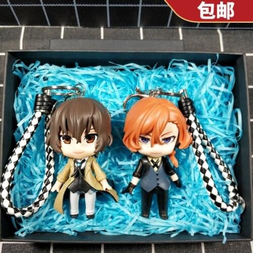Anime Stray Dogs Dazai Osamu Nakahara Chuya Acrylic Keychain Pendant Keyring Cosplay Prop Jewelry Accessorie Favor Souvenir