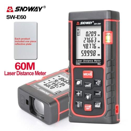 SNDWY Digital Rangefinder Handheld Laser Distance Meter Laser Measure Range Finder Hand Tool Tape Trena Ruler Tester For SW-E60